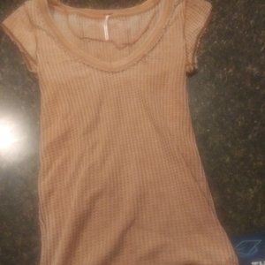 Free People waffle tee shirt xs